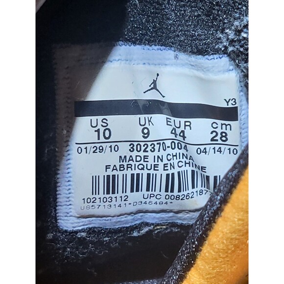 Air Jordan 9 Retro Citrus 2010 Size 10 302370-004 Black White Yellow OG IX Nike main image 4